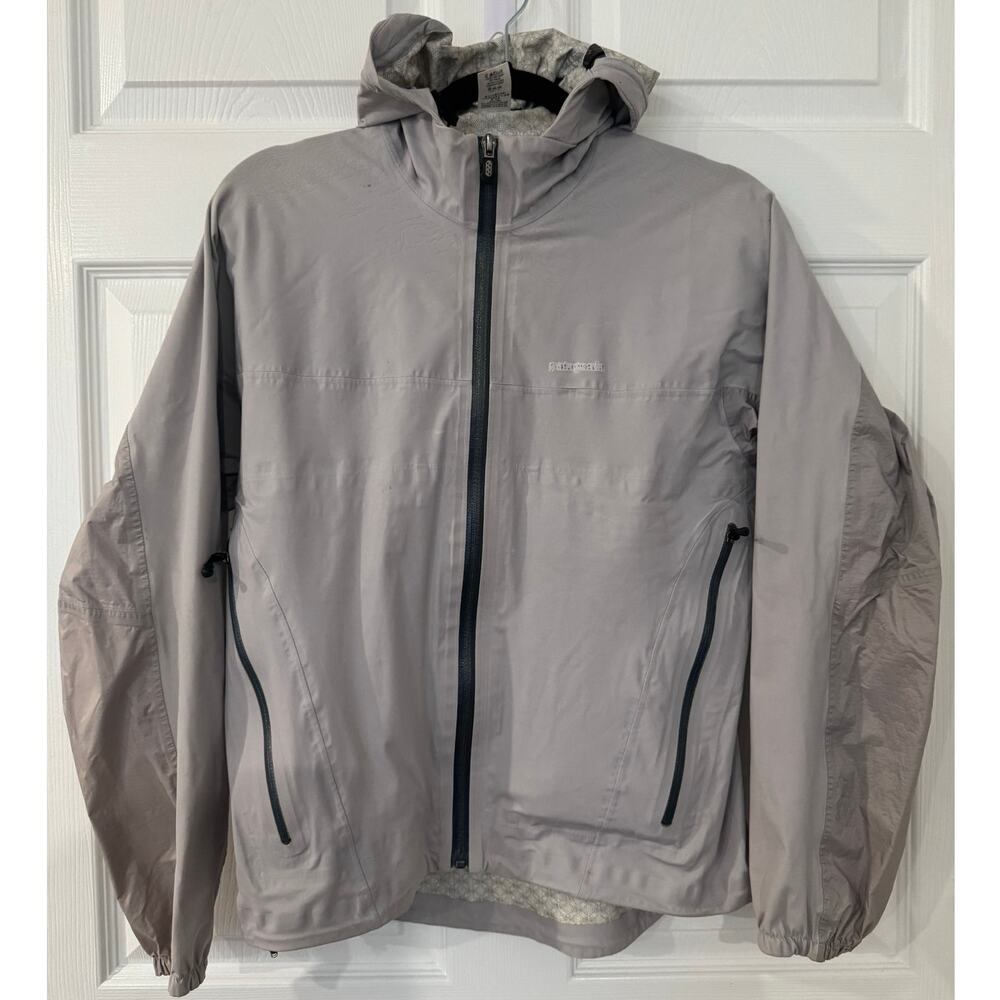 Patagonia Women’s Hooded‎ Windbreaker Jacket Gray Full Zip Pockets Size S